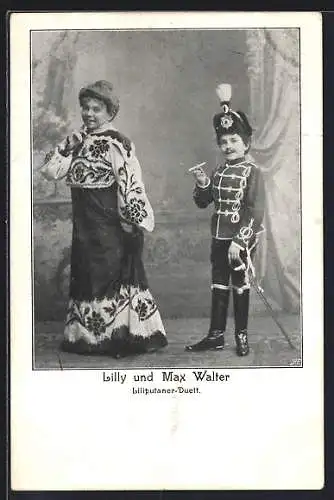 AK Lilly und Max Walter, Liliputaner-Duett