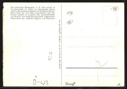 Künstler-AK Wien, Bürgerspital in St. Marx