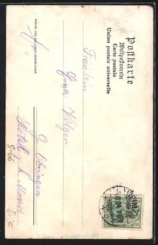 AK Max Meinhardt mit Zylinderhut, Komiker