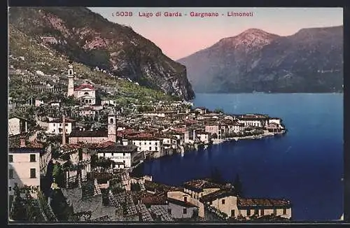AK Gargnano-Limoneti, Gesamtansicht am Lago di Garda