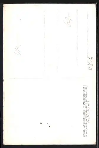 AK Kleines Mädchen mit Haarschleife am Telefon, Neujahrsgruss