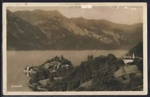 AK Iseltwald, Teilansicht mit Bergen