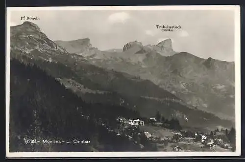 AK Montana-La Combaz, Panorama mit Pt Bonvin und Trubelnstock