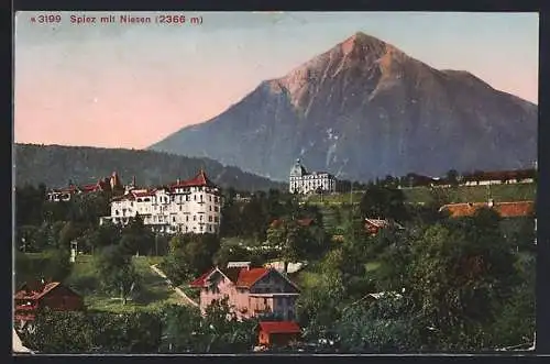AK Spiez, Panorama mit Pension und Niesen