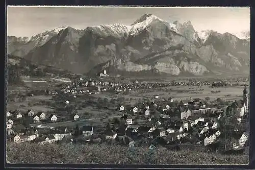 AK Sargans, Teilansicht mit Mels, Falknis & Vilan
