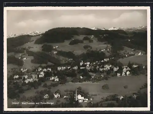 AK Wolfhalden, Teilansicht mit Vorarlberge