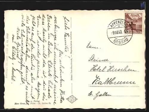 AK Gonten /App., Teilansicht mit Kirche