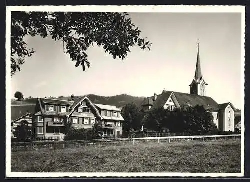 AK Gonten, Chalet Erika und Kirchturm