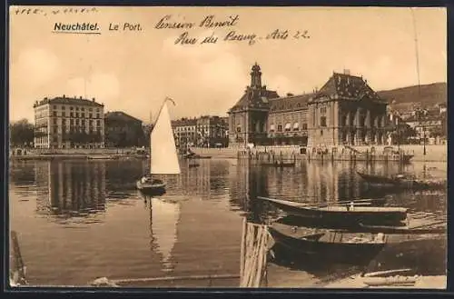 AK Neuchâtel, Le Port, Hafenpartie