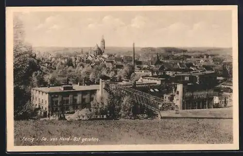 AK Penig i. Sa., Ortsansicht von Nord-Ost gesehen