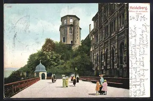 AK Heidelberg, Altan und achteck. Turm