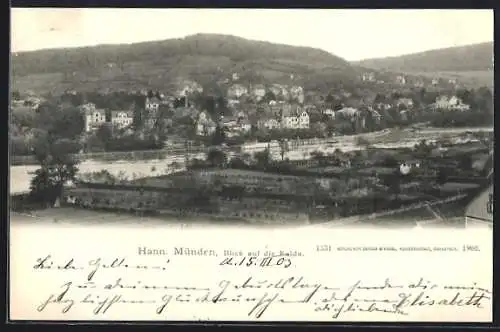 AK Hann. Münden, Blick auf die Fulda