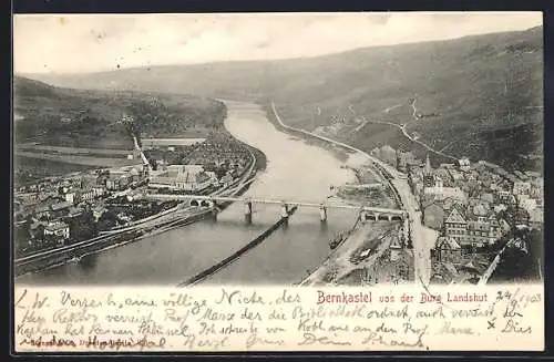 AK Bernkastel, Blick von der Burg Landshut