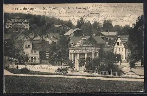 AK Bad Liebenstein, Quelle und Hotel Quisiana