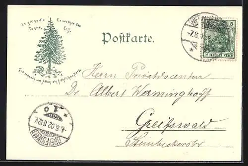 AK Wernigerode, Blick auf Lindenberg und Brocken