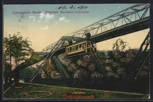 AK Barmen, Schwebebahn Barmen-Elberfeld-Sonnborn-Vohwinkel