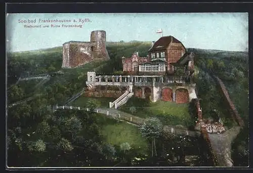 AK Frankenhausen a. Kyffh., Restaurant und Ruine Frankenburg