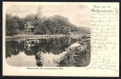 AK Kohlfurterbrücke, Restaurant Fr. Langensiepen Witwe