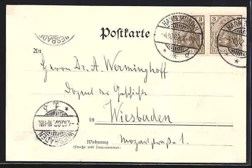AK Hann. Münden, Werra mit Vorstadt Blume
