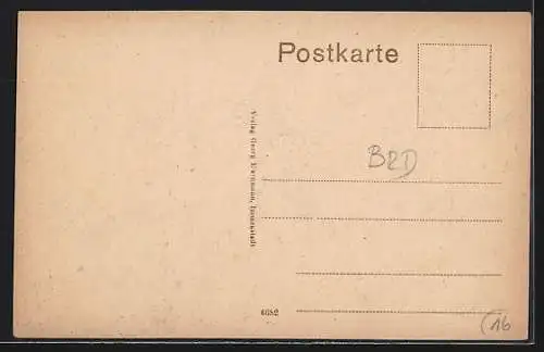 AK Immenstadt, Marktplatz mit Rathaus und Mariensäule