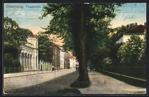 AK Oldenburg / Oldenburg, Partie am Theaterwall