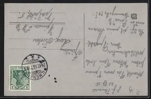 AK Tannenzweige mit Glocke zu Weihnachten