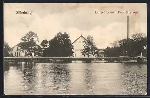 AK Silkeborg, Langebro med Papirfabriken