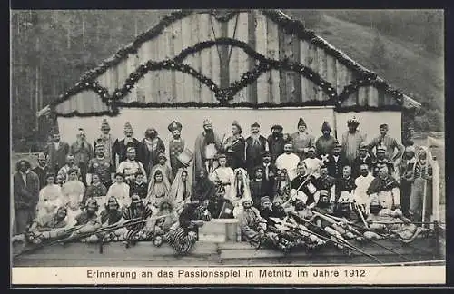 AK Metnitz, Passionsspiel im Jahre 1912, Darsteller-Riege