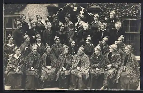 Foto-AK Kammer am Attersee, Heimkehrerfest 1919, Gruppenbild