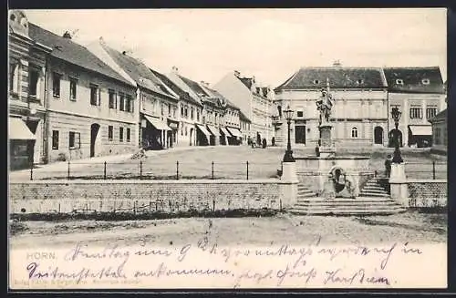 AK Horn, Strassenpartie mit Geschäften