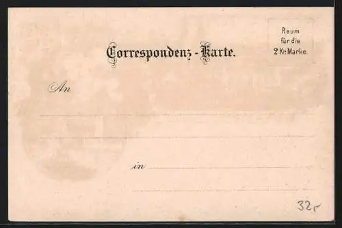 Lithographie Wiener-Neustadt, Teilansicht, K. K. Militär-Academie