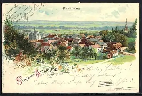 Künstler-AK Amstetten, Panorama