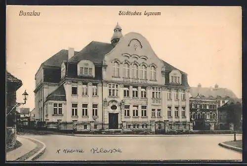 AK Bunzlau, Partie am Städtischen Lyzeum