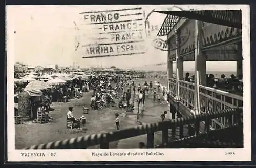 AK Valencia, Playa de Lavante desde el Pabellon