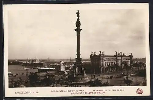 AK Barcelona, Monumeto a Colon y Aduana