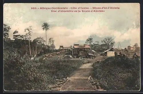 AK Aboisso, Mines d`or d`Ahinta, vue d`ensemble de la Route d`Aboisso