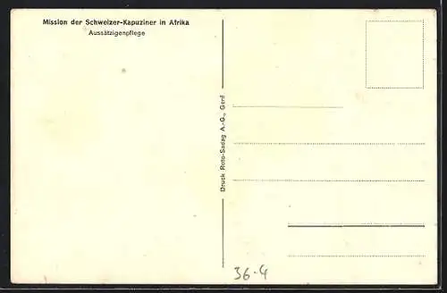 AK Mission der Schweizer-Kapuziner in Afrika, Aussätzigenpflege