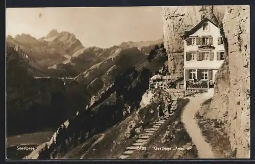 AK Aescher, Gasthaus Aescher mit Seealpsee