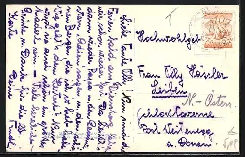 AK Telfs, Ortspartie mit Kirche