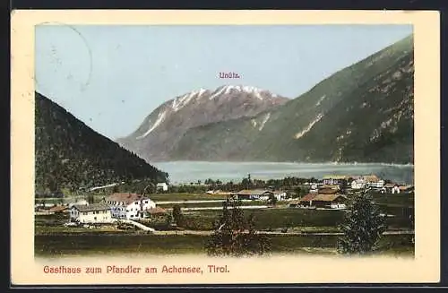 AK Achensee, Gasthaus zum Pfandler, Unütz