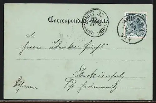 Mondschein-AK Wien, Kahlenberg, Hotel Kahlenberg mit Umgebung