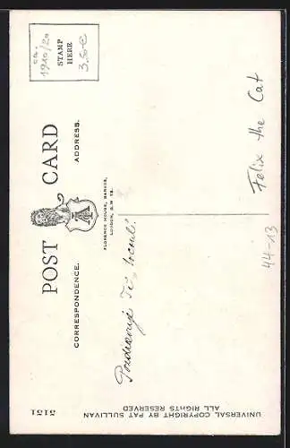 Künstler-AK It`s the little things that tell, Felix the Cat