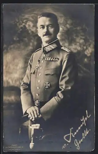 AK Generalleutnant v. Kneussl, Kommandeur einer Bayr. Inf.-Division