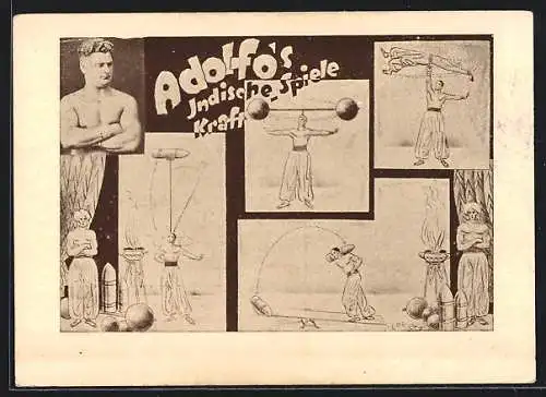 AK Adolfo`s indische Kraft-Spiele, Gewichtheber