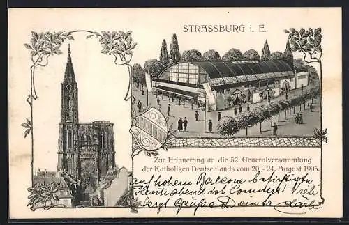 AK Strassburg, Erinnerung 52. Generalversammlung der Katholiken Deutschlands 1905, Kirche