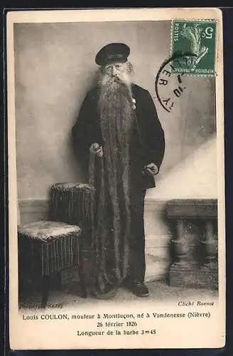 AK Montlucon, Louis Coulon, Longueur de la barbe 3,45 m