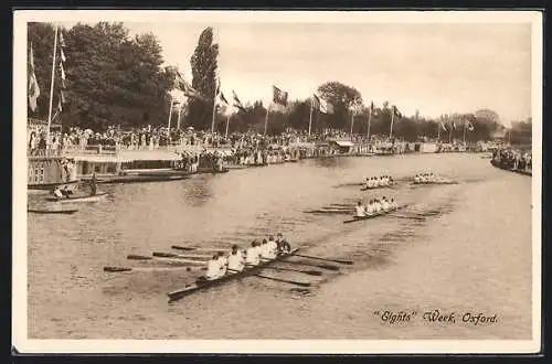 AK Oxford, Eights Week, Ruderer im Rennen
