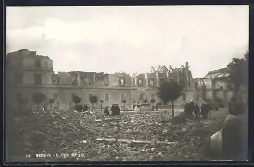 AK Messina, Collegio Militare, Zerstörungen nach dem Erdbeben