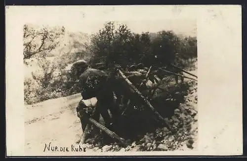 AK Soldaten auf der Toilette draussem im Winter, Toilettenhumor