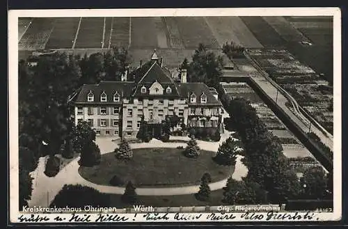 AK Öhringen, Kreiskrankenhaus, Fliegeraufnahme